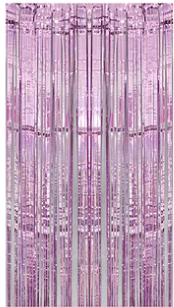 CORTINA COLOR ROSA METÁLICO 1 X 3 M