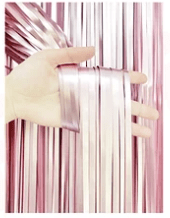 CORTINA COLOR ROSADO METÁLICO 1 X 2 M