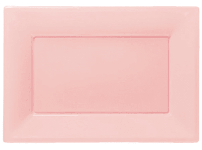 BANDEJA RECTANGULAR  ROSADO 6 UND