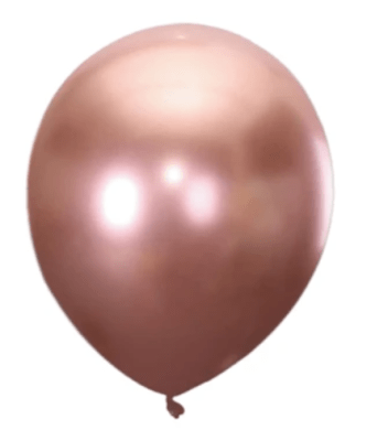 SET GLOBOS CRHOMADO ROSE 25 UND