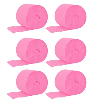 FESTON ROSADO 6 PCS 2.5 CM X 10 M