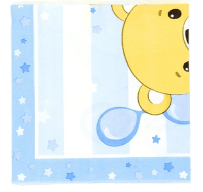 SET SERVILLETAS OSITO CELESTE 16 UND