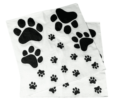SET SERVILLETAS PATITAS 20 UND