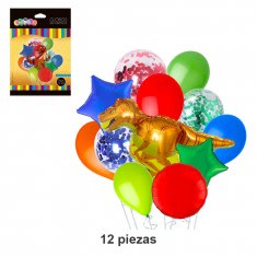 SET GLOBO DINOSAURIO 12 UND