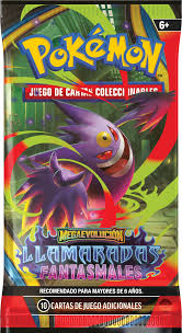 SOBRE CARTAS POKEMON FANTASMALES LLAMARADAS