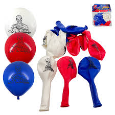 SET 12 GLOBOS SPIDERMAN