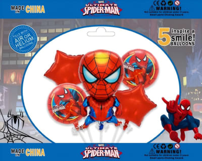 GLOBO FOIL SPIDERMAN FIGURA 5 PCS