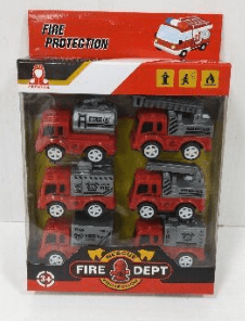 SET CARRITO BOMBERO 6 UND