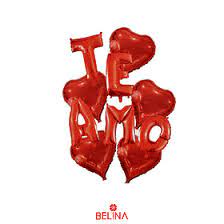 SET GLOBOS TE AMO ROJO 10 PCS