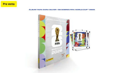 ÁLBUM TAPA DURA SILVER + 50 SOBRES FIFA WORLD CUP MUNDIAL 2026 PRE VENTA