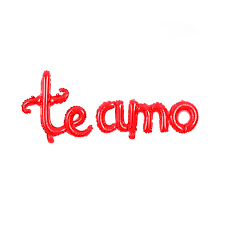 GLOBO METALICO TE AMO ROJO 16