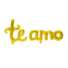 GLOBO METALICO TE AMO ORO 16