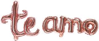 GLOBO METALICO TE AMO ROSE