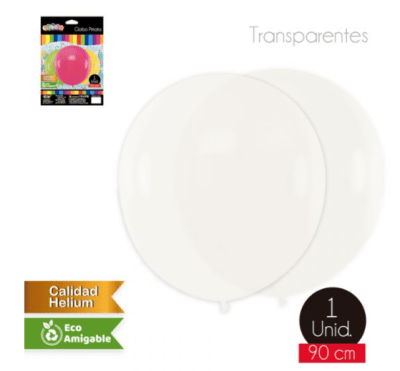 GLOBO PIÑATA 1 UND 90 CM TRANSPARENTE