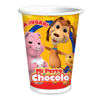 SET VASOS PERRO CHOCOLO 6 UND