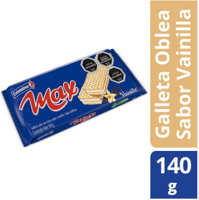 OBLEA MAX 140 GR SABOR VAINILLA