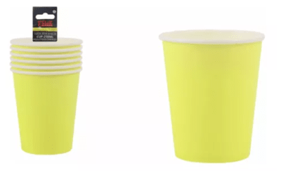 VASO FLUOR AMARILLO 6 UN