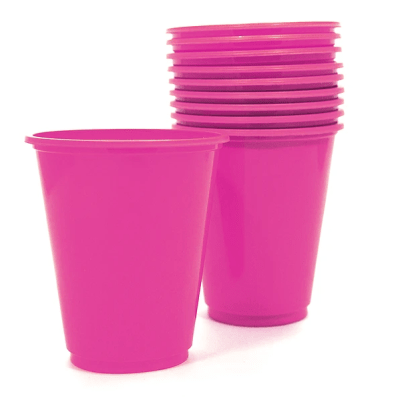 VASO PLASTICO 230 CC FUCSIA 10 UND