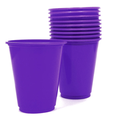 VASO PLASTICO 230 CC  MORADO 10 UND