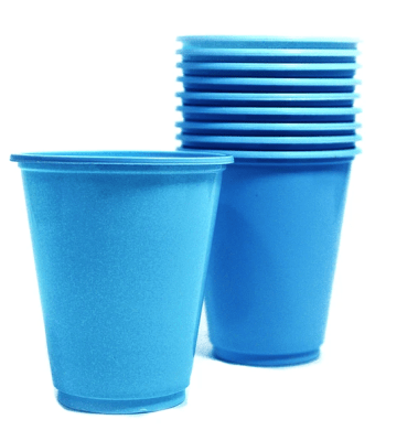 VASO PLASTICO 230 CC TURQUEZA 10 UND