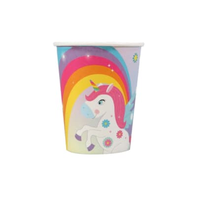 SET VASOS UNICORNIO ARCOIRIS 6 UND
