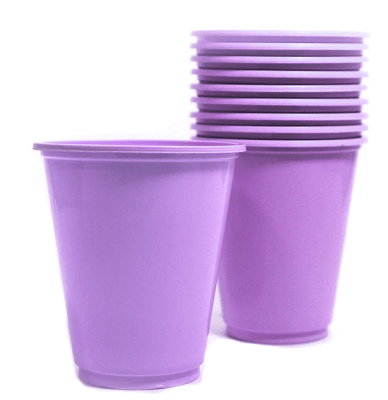 VASO PLASTICO 230 CC LILA 10 UND