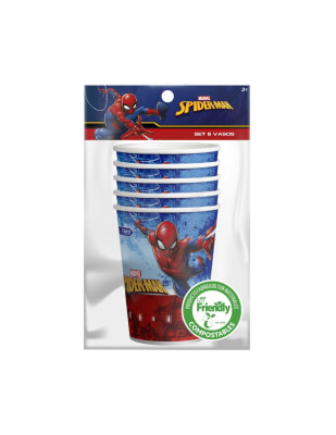 SET 6 VASOS SPIDERMAN