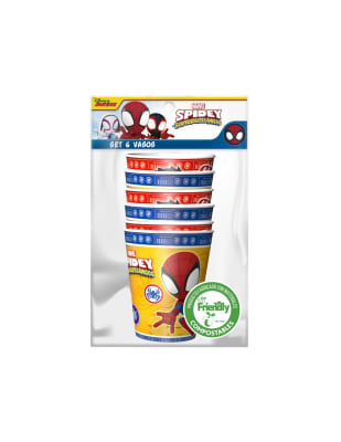 SET 6 VASOS SPIDEY