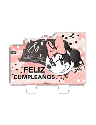 VELA MINNIE 2D FELIZ CUMPLEAÑOS 1 UND