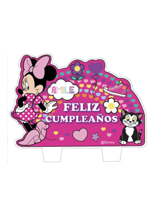 VELA MINNIE 2D FELIZ CUMPLEAÑOS SMILE 1 UND