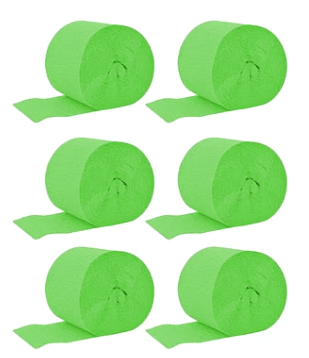 FESTÓN VERDE LIMA 6 PCS 2.5 CM 10 M