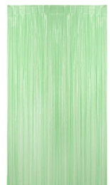 CORTINA COLOR VERDE PASTEL 1 X 2 M