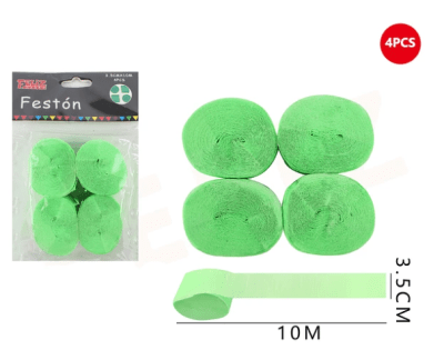 FESTÓN FLUOR VERDE 4 UND