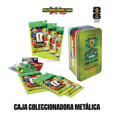 CAJA METALICA COLECCIONABLE VERDE ADRENALYN MUNDIAL 2026