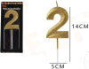 VELA N°2 DORADO BRILLANTE 1 UND1