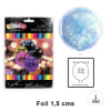 GLOBO BURBUJA GLITTER CELESTE 1 UND1