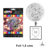 GLOBO BURBUJA FOIL 1.5CM SILVER 1 UND1