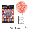 GLOBO BURBUJA FOIL 1.5CM ROJO 1 UND1