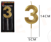 VELA N°3 DORADO BRILLANTE 1 UND1