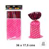 BOLSA CON AMARRA POLKA ROSA 10 UN.1