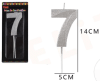 VELA N°7 PLATEADO BRILLANTE 1 UND1