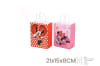 BOLSA DE PAPEL 21 X 15 X 8 CM MINNIE 12 UND1