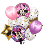 BOUQUET GLOBOS LISOS - CONFETI - FOIL MINNIE 10 UND1