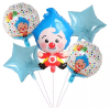 SET GLOBO FOIL PAYASO PLIM PLIM 5 UND1
