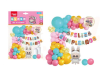 SET DE DECORACION DE GLOBOS FELIZ CUMPLEAÑOS LABUBU GRIS1