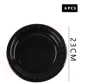 PLATO NEGRO CARTÓN 23 CM 6 PCS1