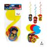 DECO COLGANTE MINI HÉROES 6UN1