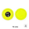 PLATO FLUOR AMARILLO 18 CM 10 UND1