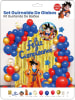 SET DECORACION CUMPLEAÑOS DRAGON BALL 57 PCS1