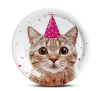 PLATO GATO 18 CM X6 UND1